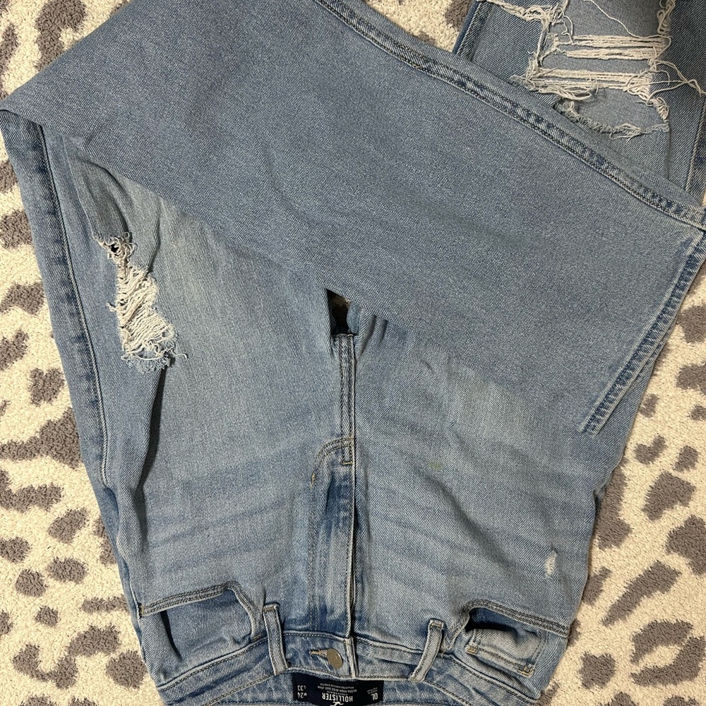 Hollister Light Blue Straight Leg Jeans